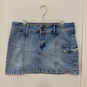 wild fable denim cargo mini skirt